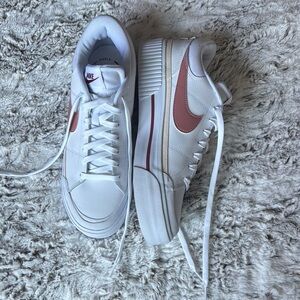 Nike White and Pink Sneakers